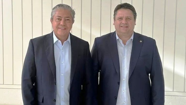 Figueroa y Gaido, juntos, con empresarios en EEUU