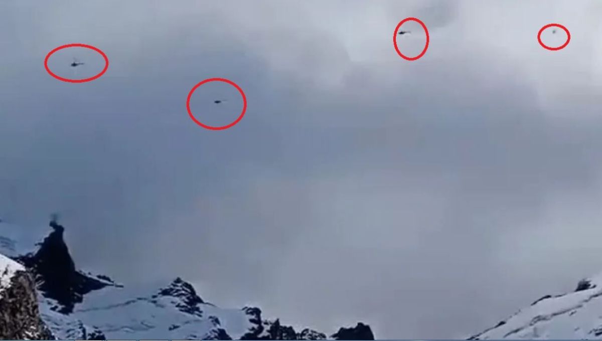 Lo que faltaba: helicópteros chilenos sobre el Perito Moreno