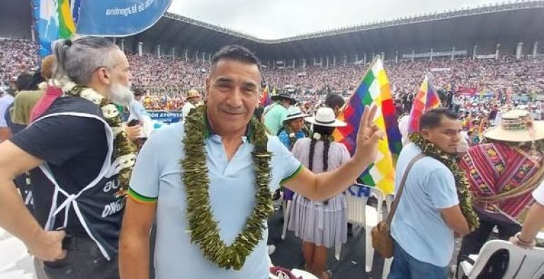 En Bolivia, Rioseco le expresó su respaldo a Evo