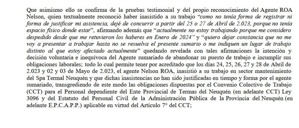 “No me voy a presentar a trabajar”, desafió y lo echaron