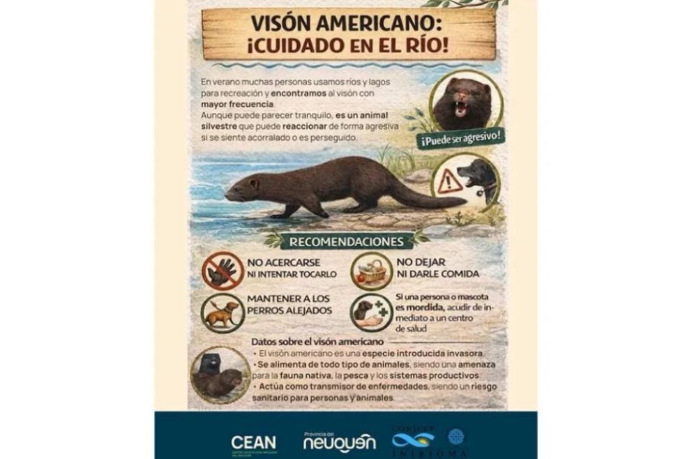 Parece simpático, pero es letal para la fauna neuquina