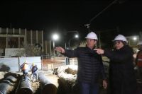 Los trabajos no se detienen ni de madrugada
